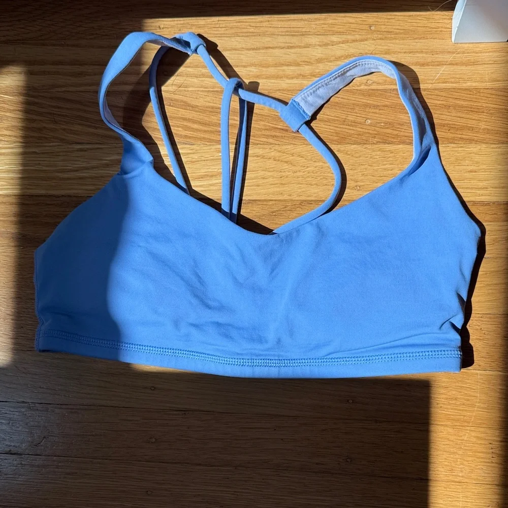 Purple Blue Strappy Sports Bra - Picture 1 of 8